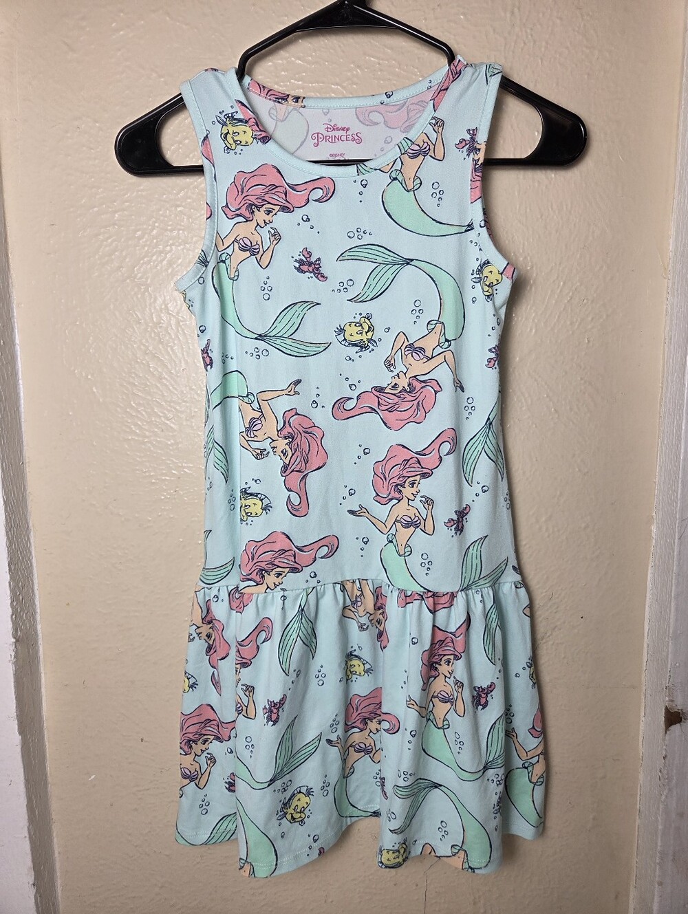 Disney Princess Ariel Little Mermaid Dress Casual Blue Size 7/8 Medium